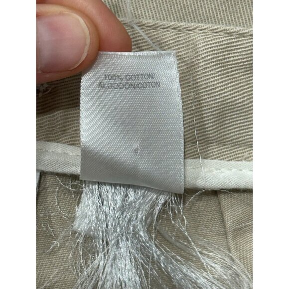 Liz Claiborne Audra Womens Beige Cotton Blend Pants Size 8 Short - Picture 6 of 8